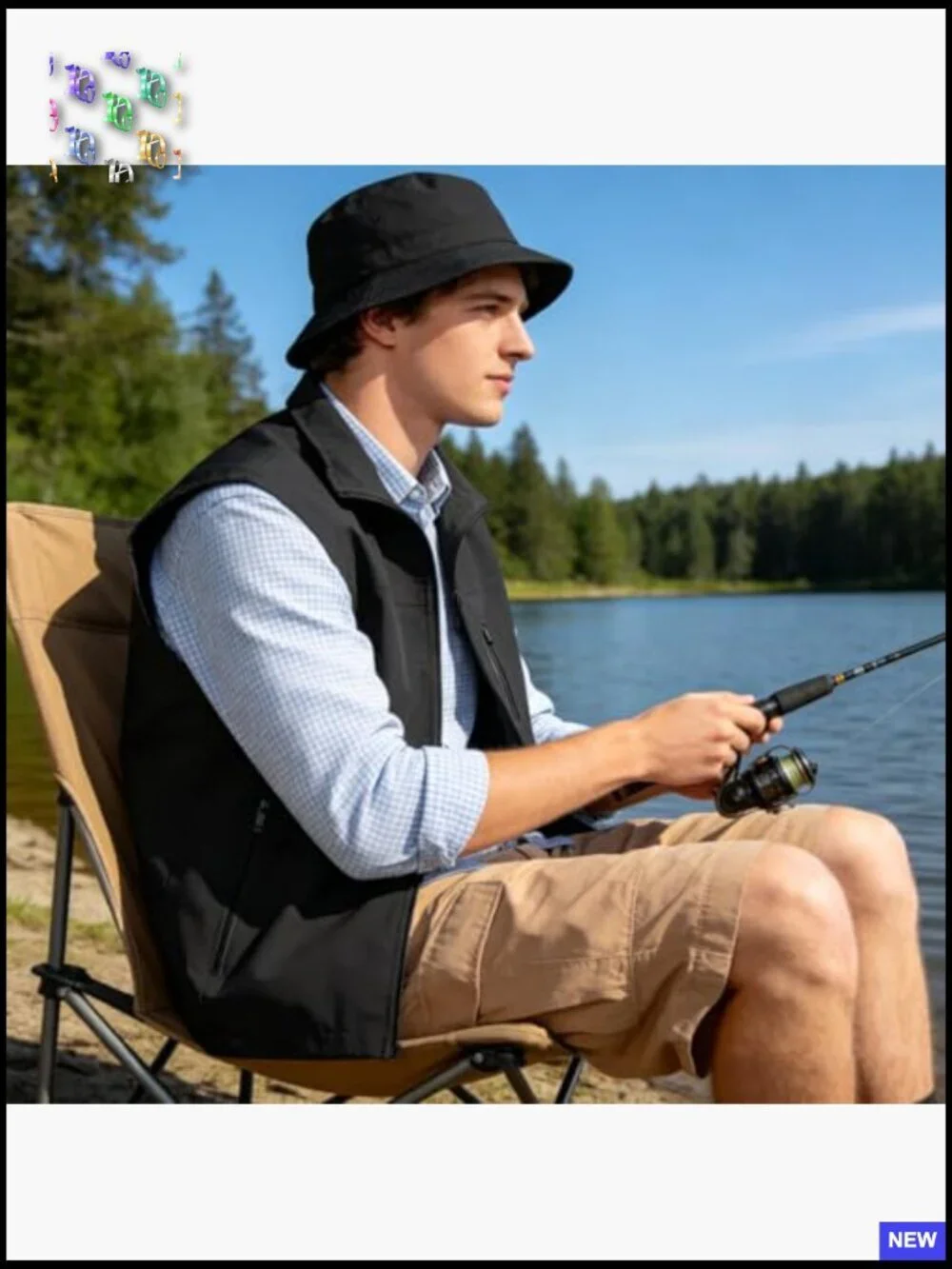 Men's Lightweight Utility Vest Sleeveless Outdoor Travel Hiking Work Jacket